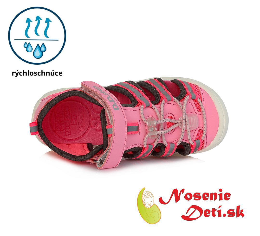 Dívčí dětské sportovní sandály D.D. Step Světle růžové JAC65-257C