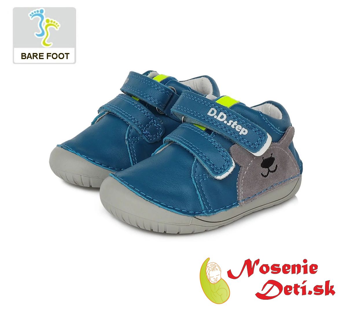 Barefoot chlapecká obuv DD Step boty Šedé Levík 070-381A