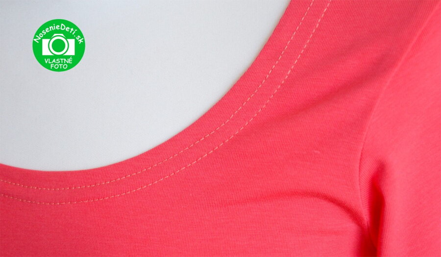 Tehotenské tričko s krátkym rukávom - detail lemovania