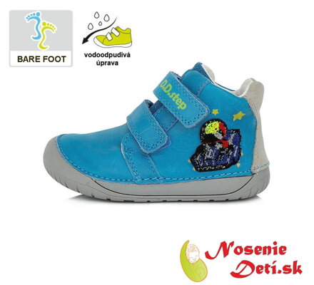 Barefoot chlapecké kotníkové boty DD Step Modré Závodník 070-974A