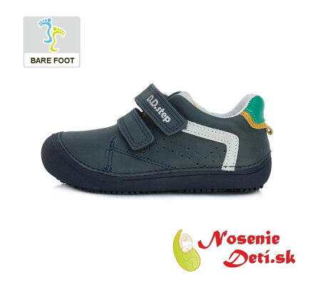 Barefoot celoroční chlapecká obuv DD Step Tmavě modré 063-397A