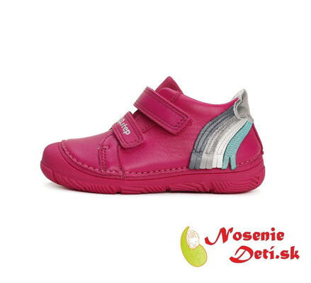 Dívčí celoroční kožené boty D.D. Step Tmavě růžové Duha 082-41652A