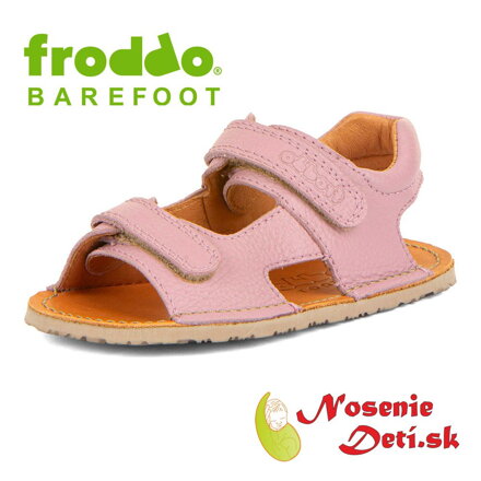 Froddo dievčenské detské barefoot sandále Flexy Mini Pink